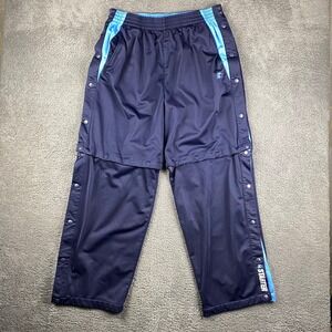 Vtg Starter Mens XL Snap Side Breakaway Pants Blue Track Tear Away Training